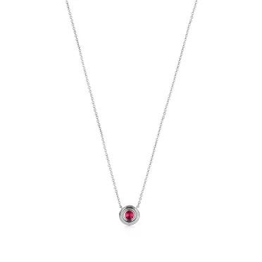 Tiffany Soleste:Colgante de platino con un rubí y diamantes, 2