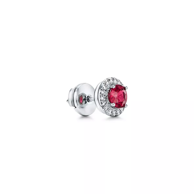 Tiffany Soleste®:Earrings in Platinum with Rubies and Diamonds, 2