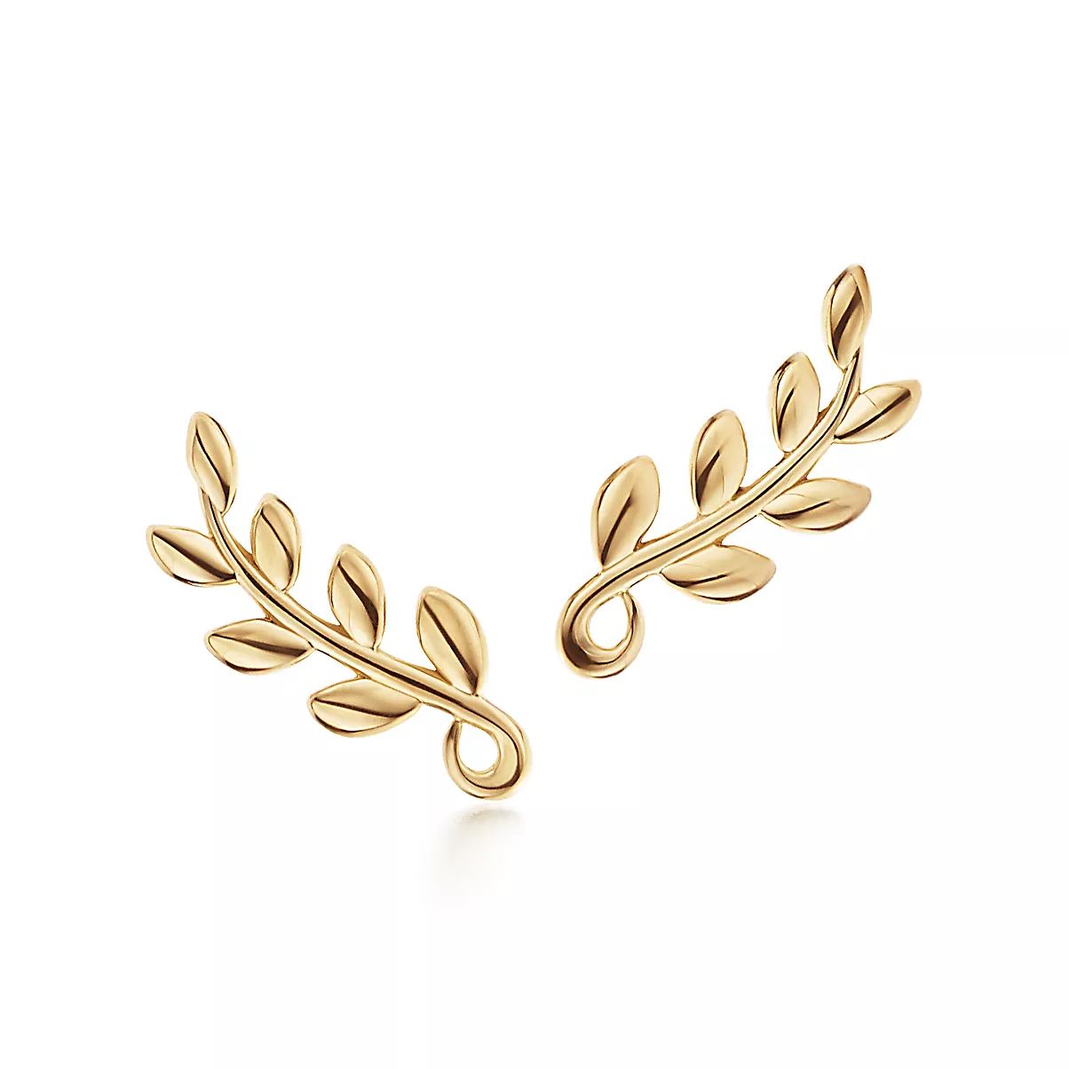 Paloma's Olive Leaf Earrings 18K 옐로우 골드 No Gemstone One Scale