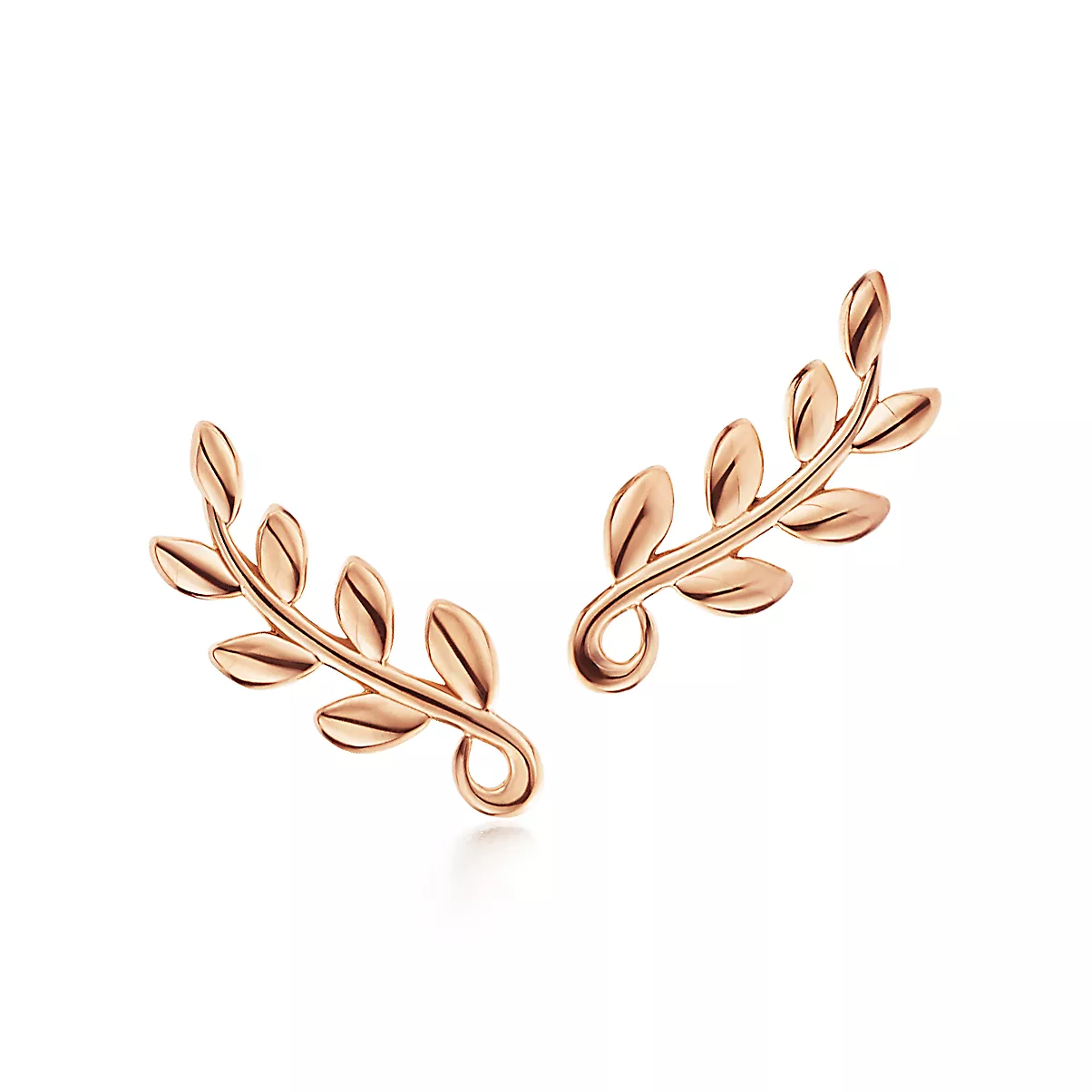 Paloma's Olive Leaf Earrings 18K 로즈 골드 No Gemstone One Scale