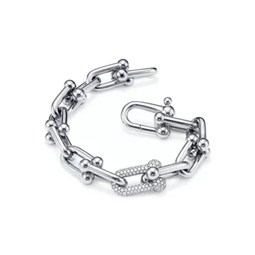 Tiffany HardWear:Large Link Bracelet in White Gold with Diamonds, 2