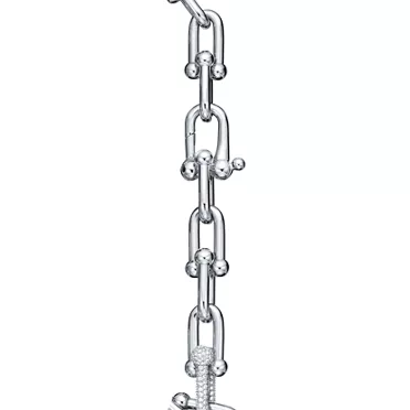 Tiffany HardWear:Large Link Bracelet in White Gold with Diamonds, 3