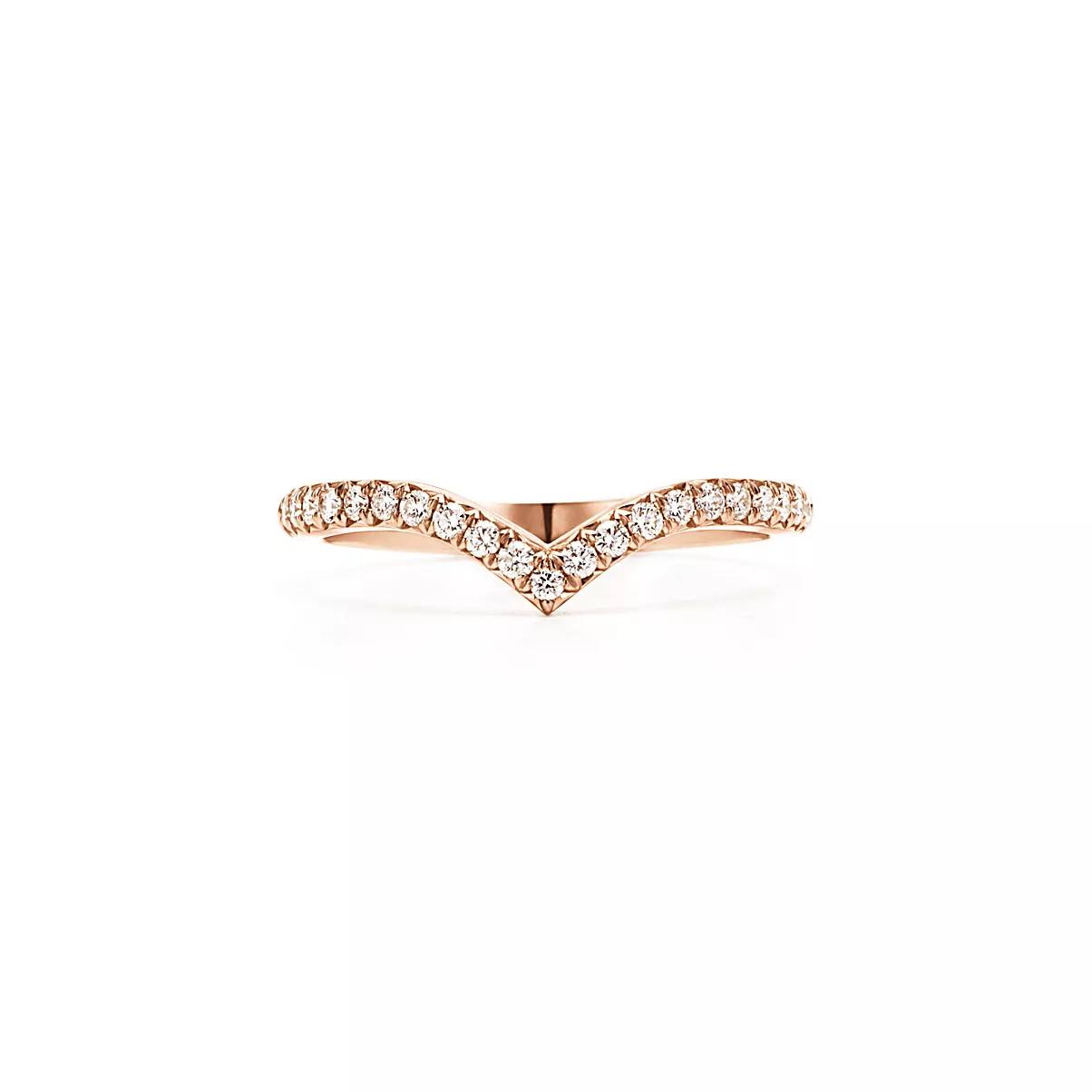 Tiffany Soleste Ring 18K 로즈 골드 라운드 브릴리언트 다이아몬드