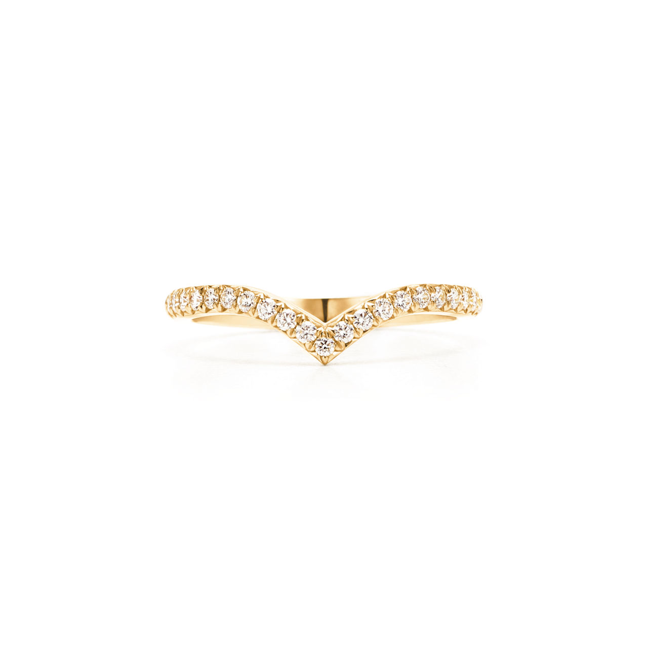 Tiffany Soleste: V ring in 18k gold with diamonds image number 0