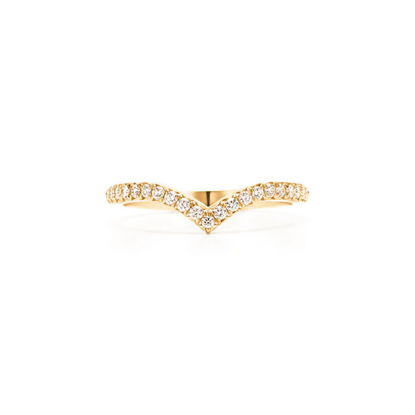 Tiffany Soleste: V ring in 18k gold with diamonds