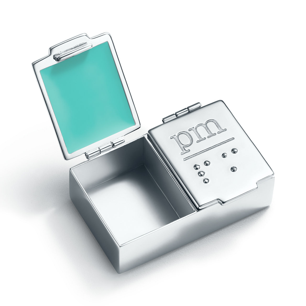 Sterling Silver AM/PM Pillbox