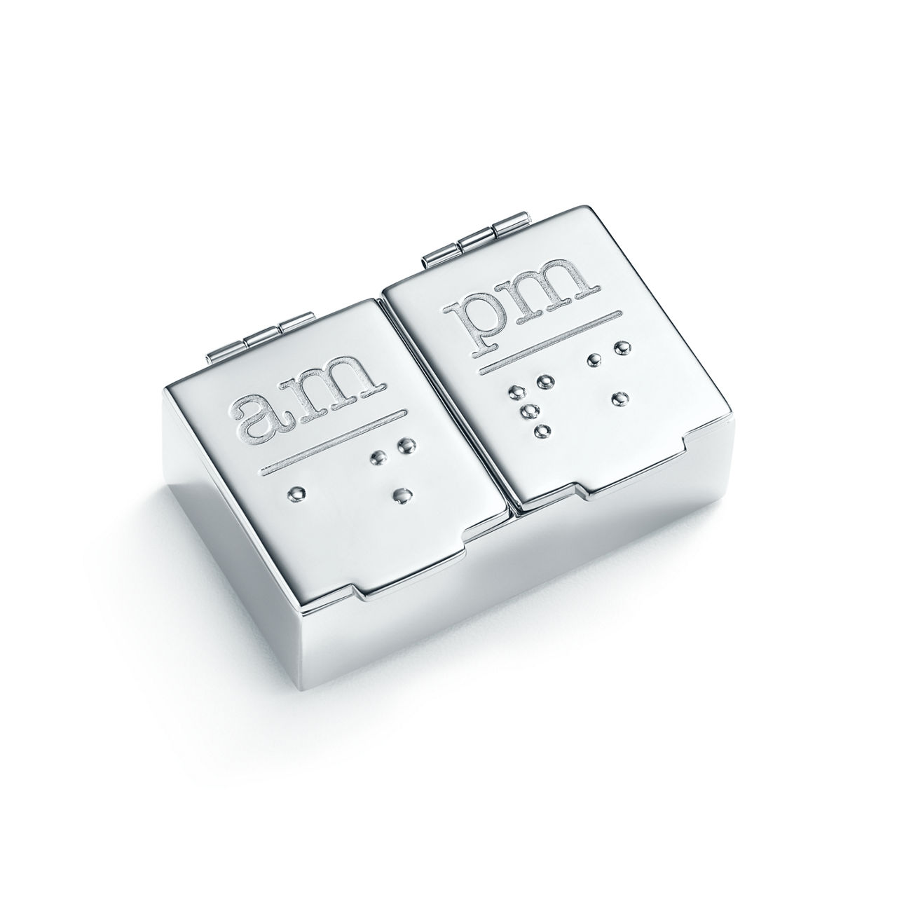 Sterling Silver AM/PM Pillbox
