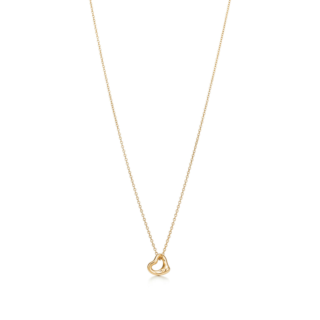 Elsa Peretti®:Open Heart Pendant in Yellow Gold, 7 mm image number 0