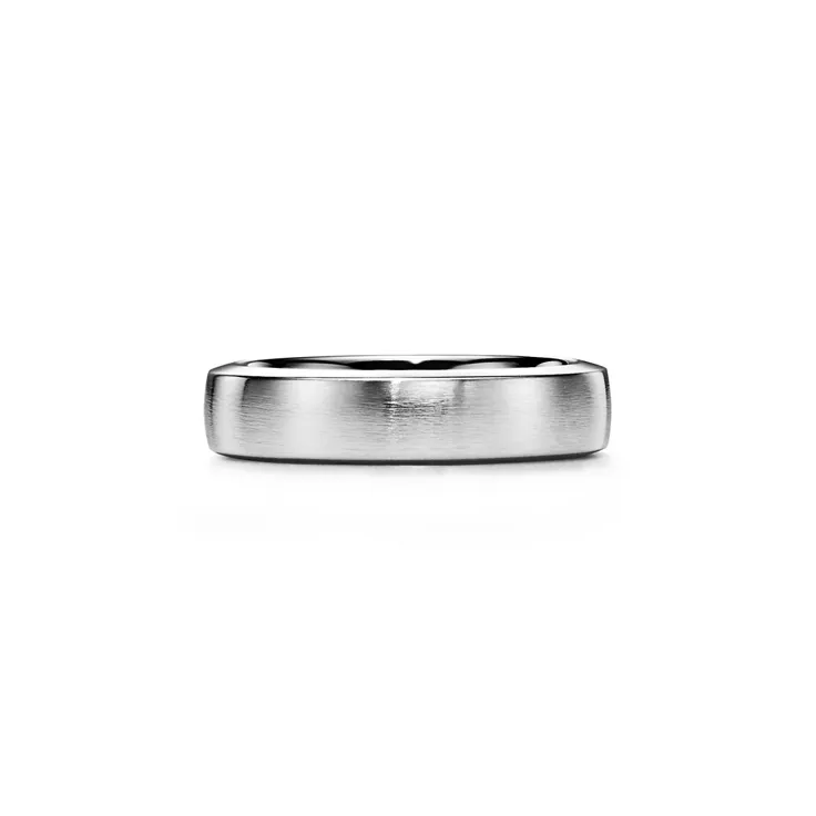 The Charles Tiffany Setting:Satin Finish Ring in Platinum with a Diamond, 5 mm, 4