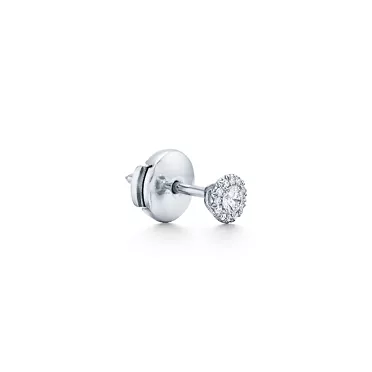 Tiffany Soleste®:Earrings in Platinum with Diamonds, Mini, 2