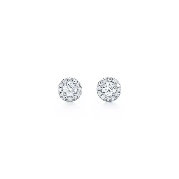 Earrings in Platinum with Diamonds, Mini