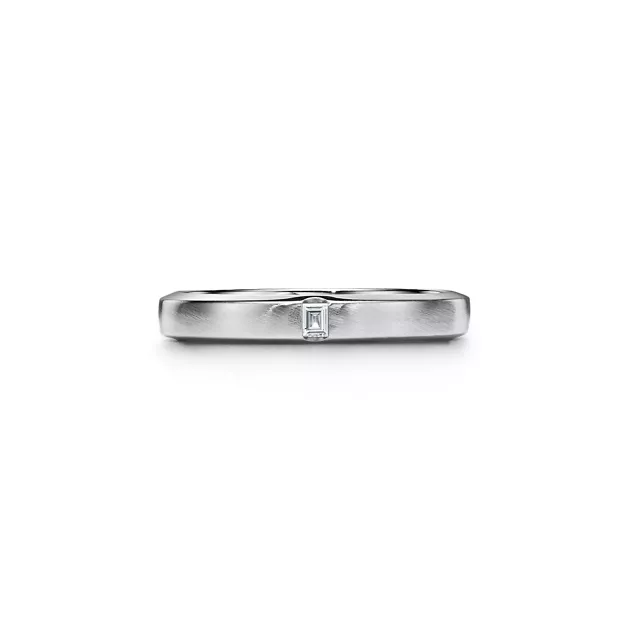 The Charles Tiffany Setting:Satin Finish Ring in Platinum with a Diamond, 3 mm image number 0