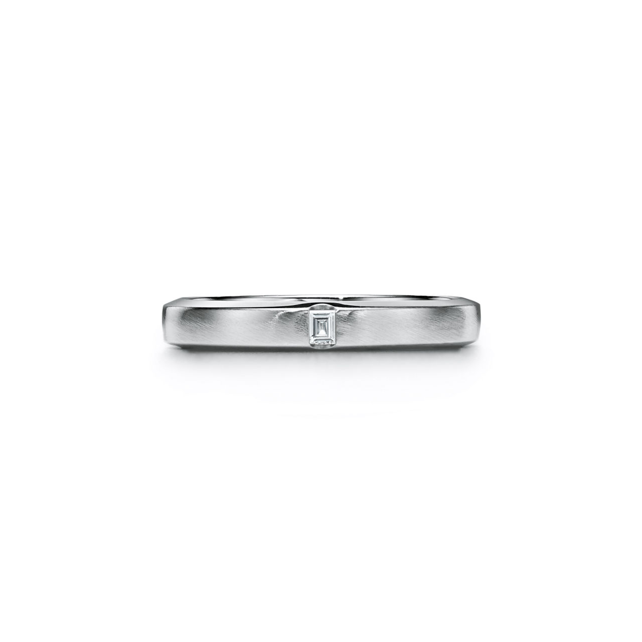 The Charles Tiffany Setting:Satin Finish Ring in Platinum with a Diamond, 3 mm image number 0