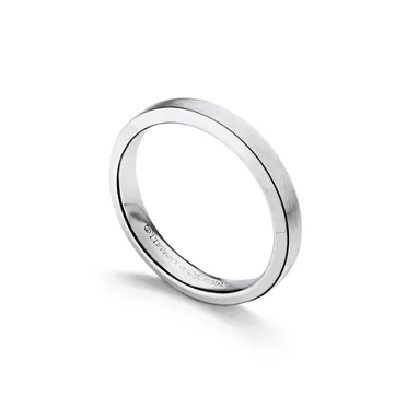 The Charles Tiffany Setting:Satin Finish Ring in Platinum, 3 mm Wide, 3