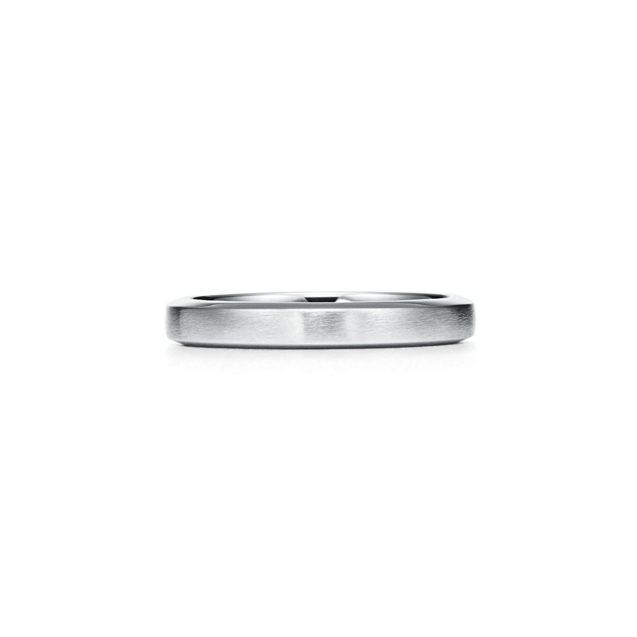 The Charles Tiffany Setting:Satin Finish Ring in Platinum, 3 mm Wide image number 0