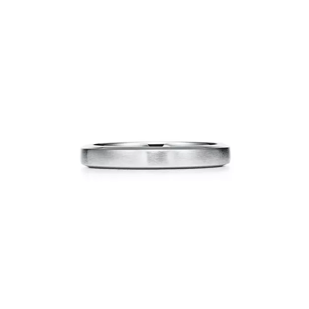 The Charles Tiffany Setting:Satin Finish Ring in Platinum, 3 mm Wide image number 0
