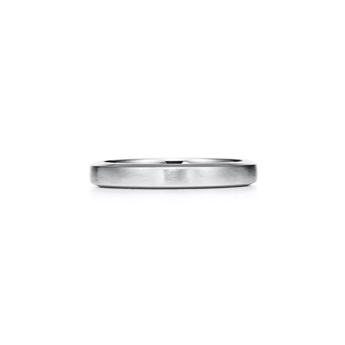 Satin Finish Ring in Platinum, 3 mm Wide