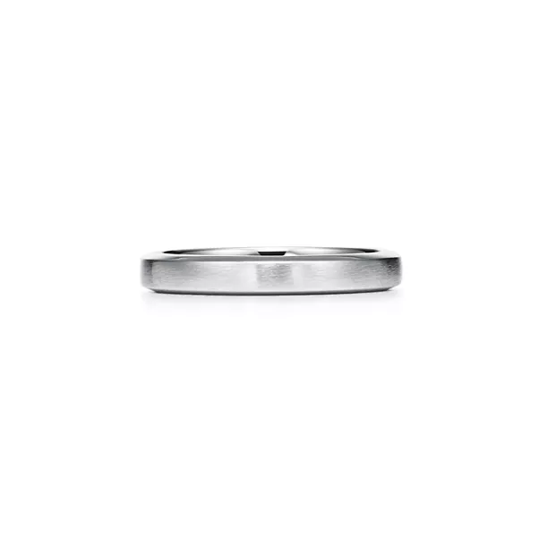 Satin Finish Ring in Platinum, 3 mm Wide