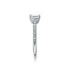 Tiffany Novo&reg;:Emerald-cut Engagement Ring with a Pav&eacute; Diamond Platinum Band image number 4