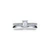 Tiffany Novo&reg;:Emerald-cut Engagement Ring with a Pav&eacute; Diamond Platinum Band image number 6