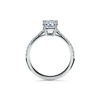 Tiffany Novo&reg;:Emerald-cut Engagement Ring with a Pav&eacute; Diamond Platinum Band image number 4