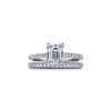 Tiffany Novo&reg;:Emerald-cut Engagement Ring with a Pav&eacute; Diamond Platinum Band image number 6