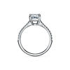 Tiffany Forever:Emerald-cut Engagement Ring with a Pav&eacute; Diamond Band in Platinum image number 5