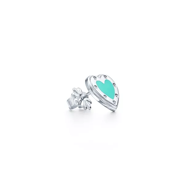 Boucles d’oreilles Love Cœur Tiffany Blue® en argent 925 millièmes. Mini.