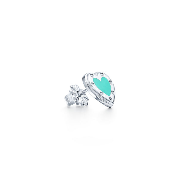 Return to Tiffany™:Love Herzohrringe in Tiffany Blue® in Silber, Mini