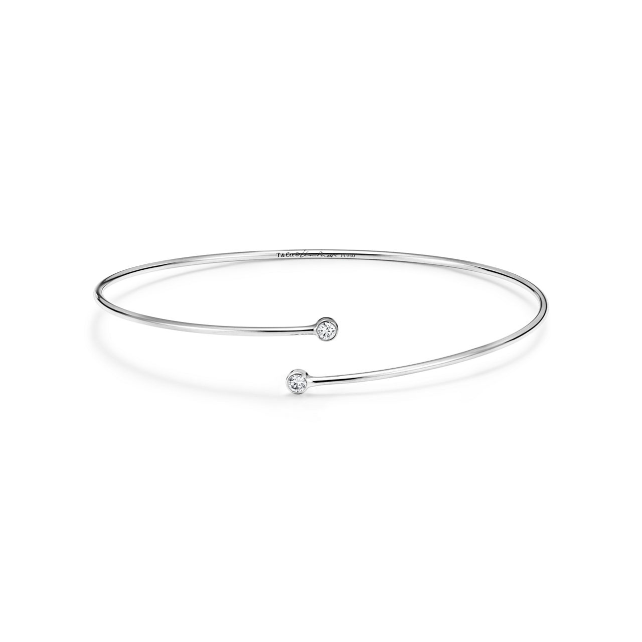 Diamond Hoop Single-row Bangle 
