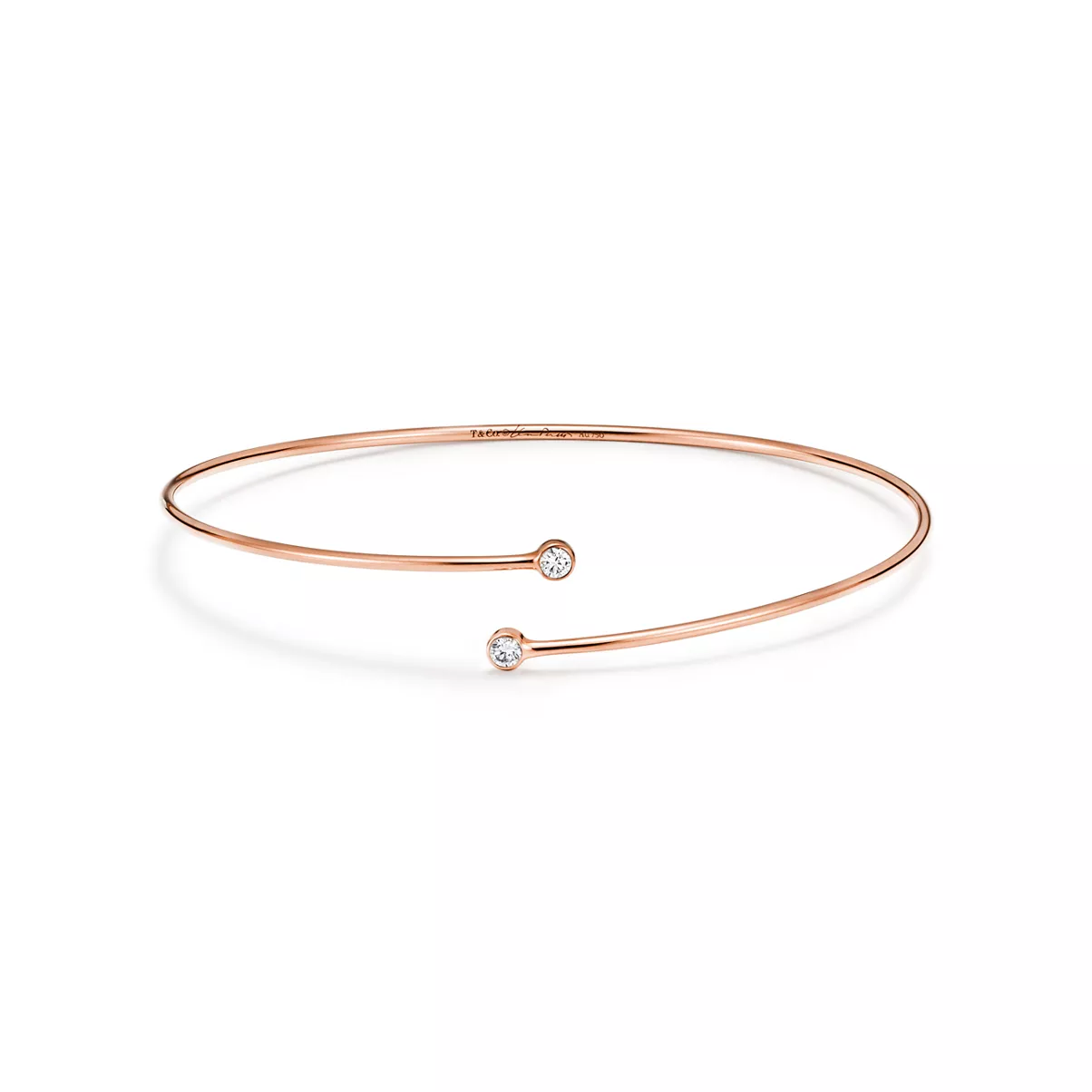Diamond Hoop Single-row Bangle 