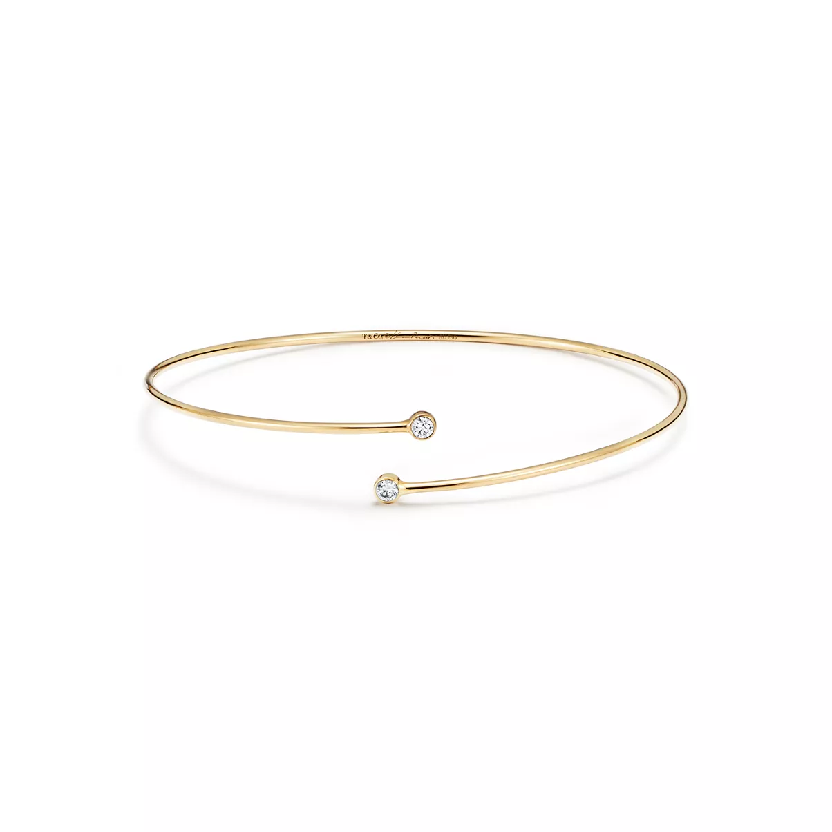Diamond Hoop Single-row Bangle 