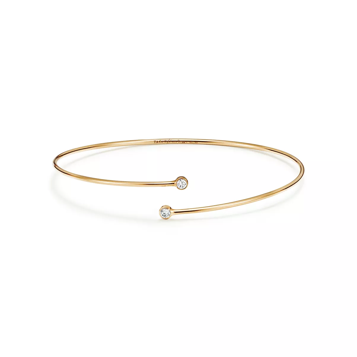 Diamond Hoop Single-row Bangle