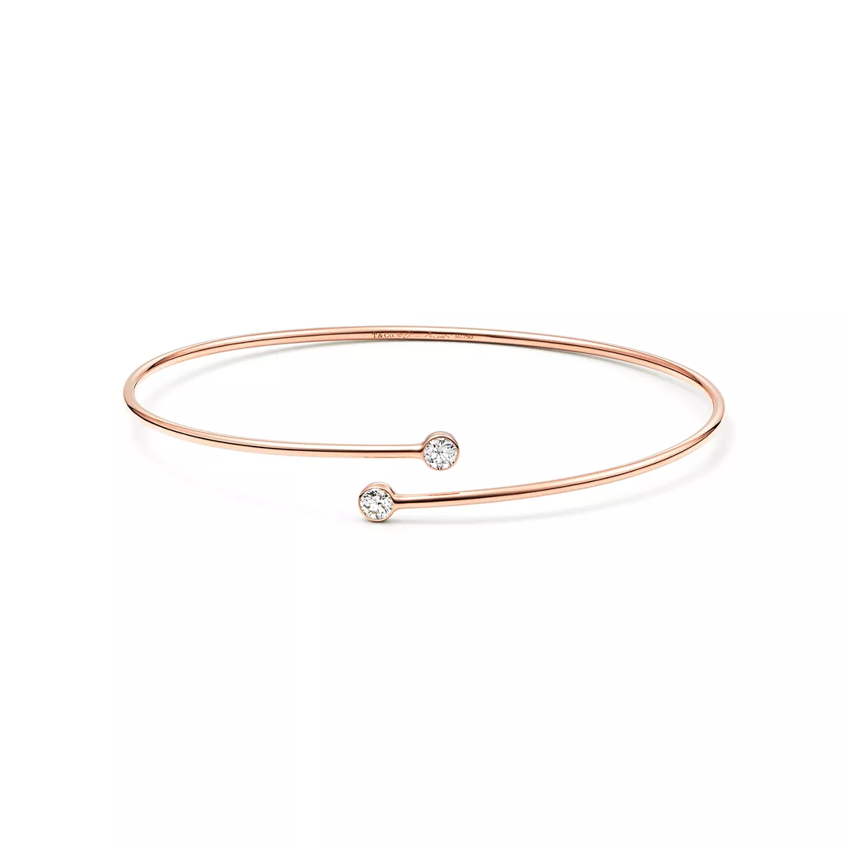 Diamond Hoop Single-row Bangle