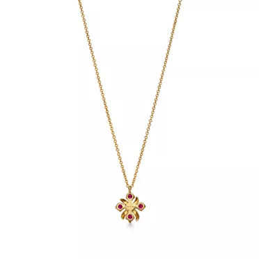 Collezione Sixteen Stone by Tiffany:Pendente in oro giallo con rubini, 3