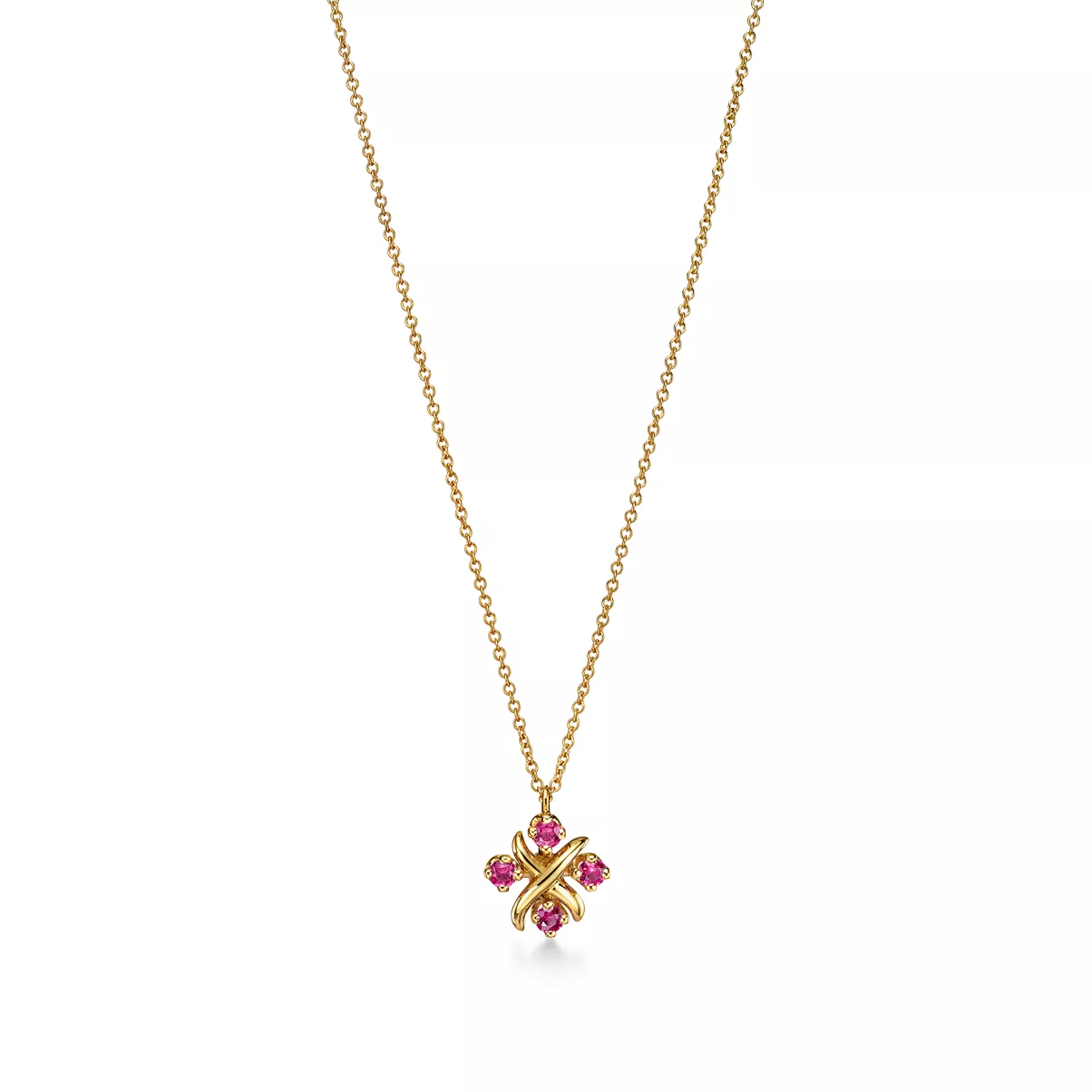 Pendant in Yellow Gold with Rubies
