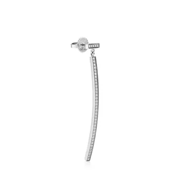 Tiffany T:Diamond Bar Earrings in White Gold, 2