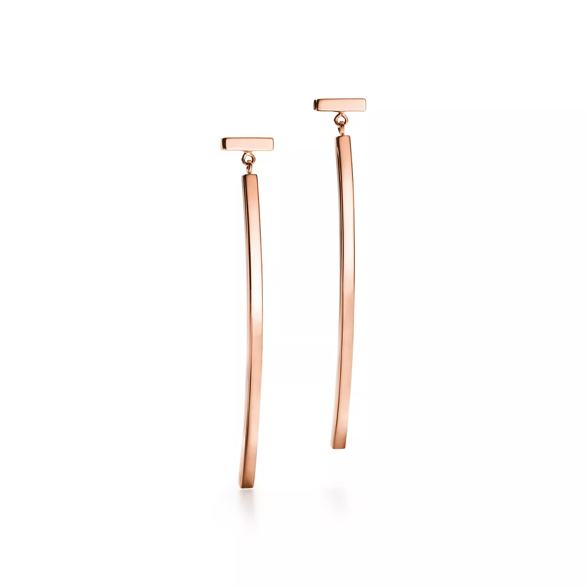 Bar Earrings in Rose Gold