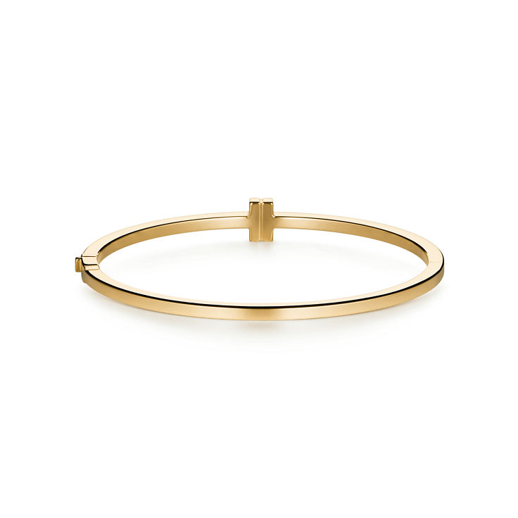 Tiffany T:Diamond Hinged Wire Bangle in Yellow Gold image number 5