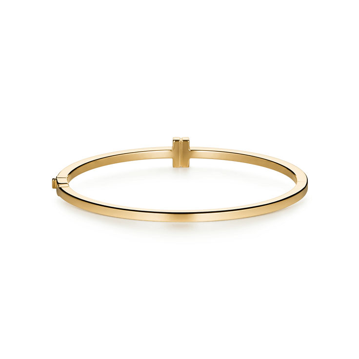 Tiffany T:Diamond Hinged Wire Bangle in Yellow Gold image number 5