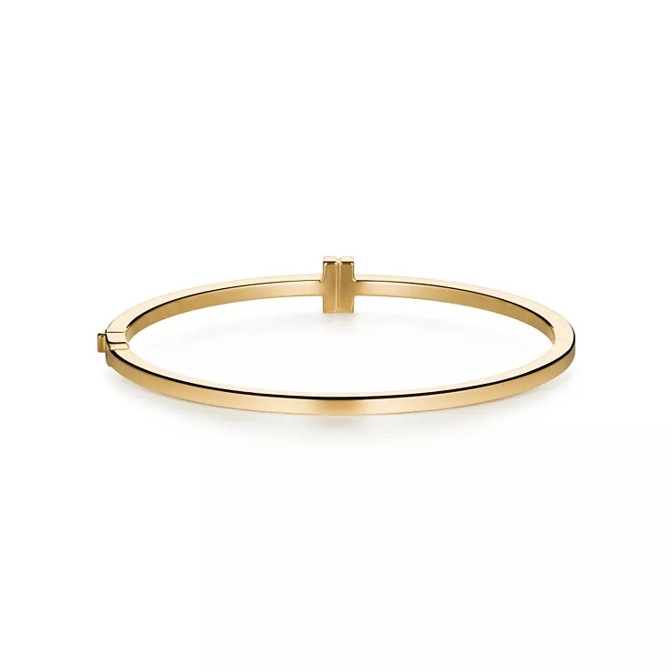 Tiffany T:Diamond Hinged Wire Bangle in Yellow Gold, 5