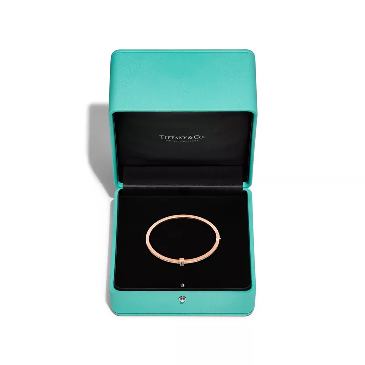 Tiffany T:Brazalete Wire articulado de diamantes de oro rosa, 6