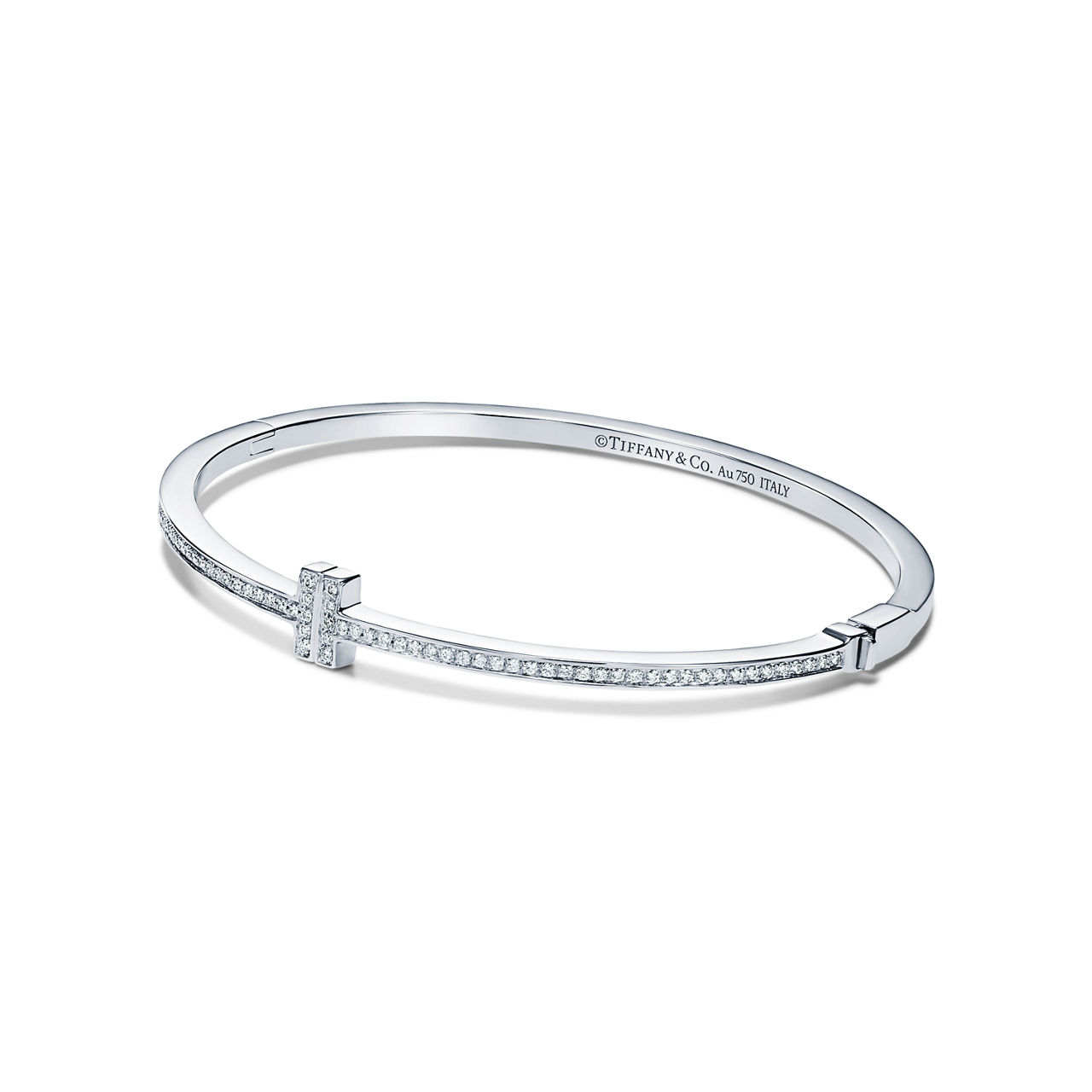 Bracelet Or Blanc 18 Carats Avec 3 Diamants Naturels – Élégant Et Léger, 1.91g