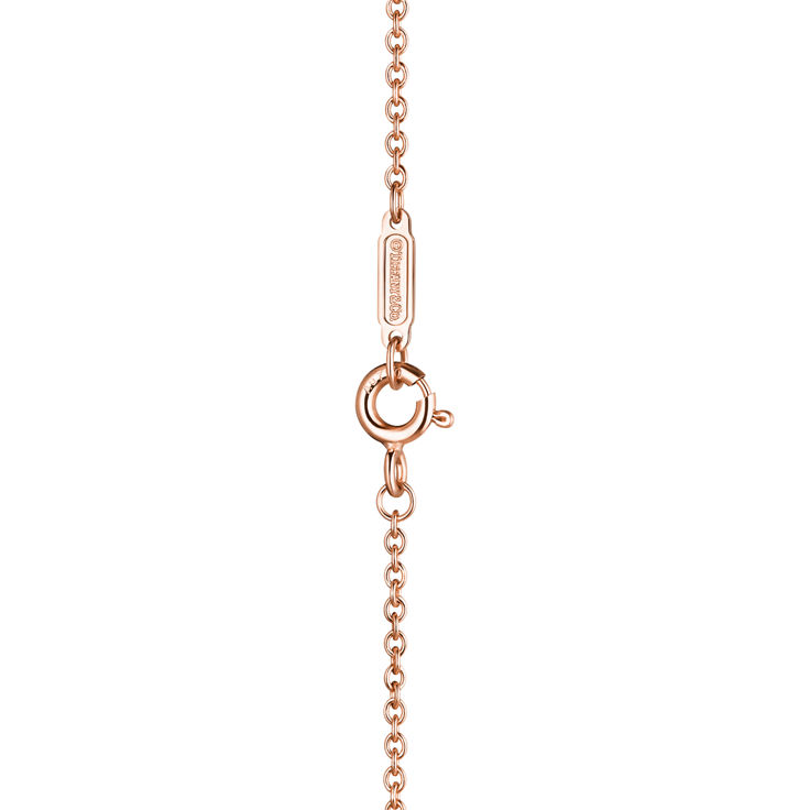 Tiffany T:Diamond Double Chain Bracelet in Rose Gold image number 4