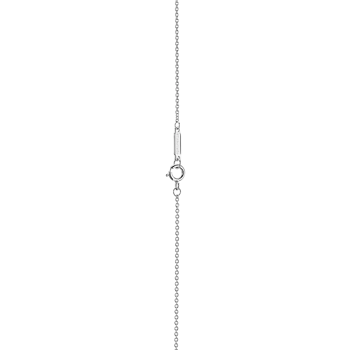 Tiffany T:다이아몬드 더블 체인 브레이슬릿, 18K 화이트 골드 이미지 번호 4