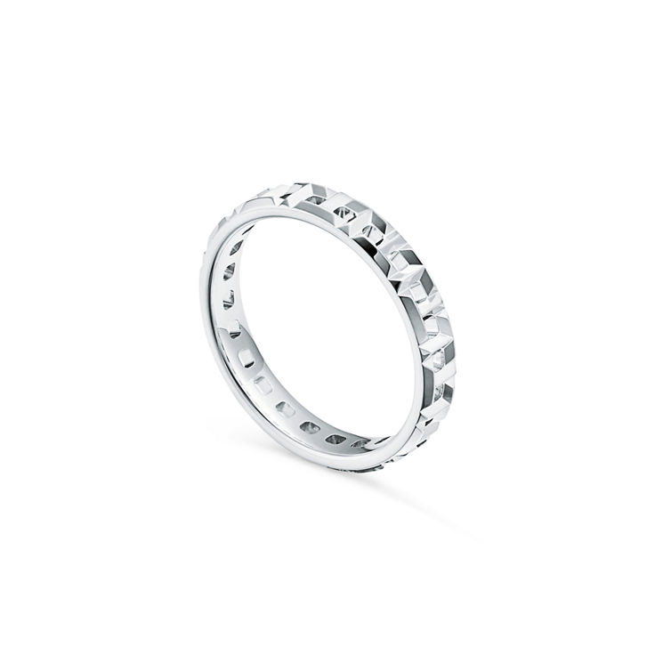 Collezione Tiffany T:Anello True in oro bianco numero immagine 5