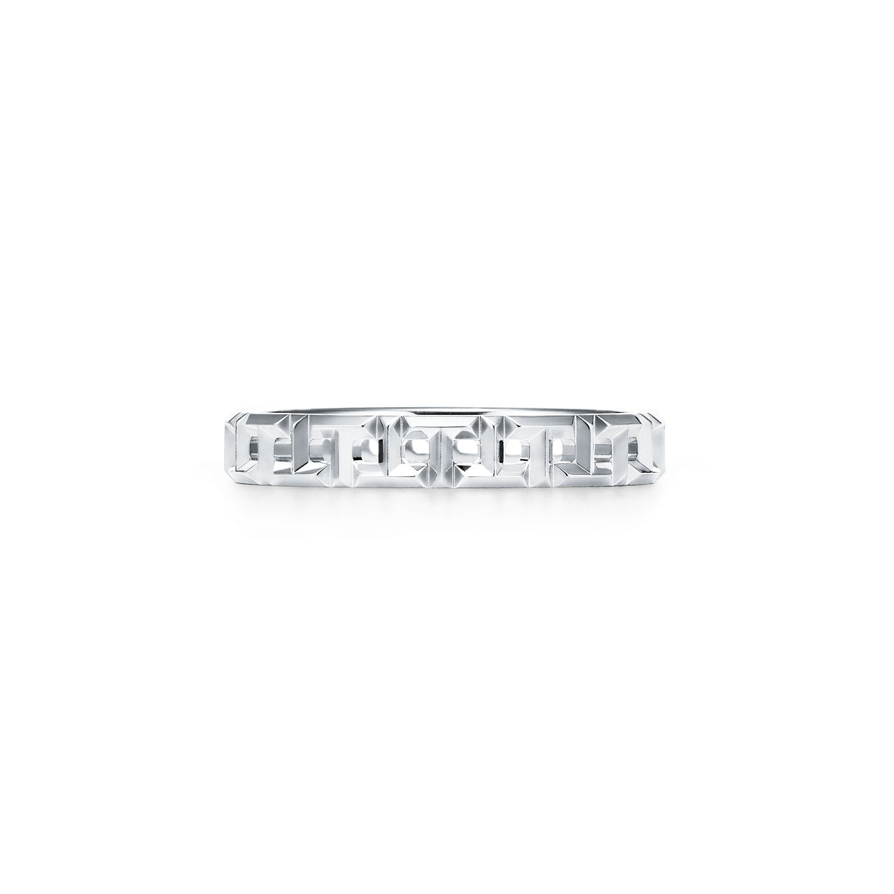 Collezione Tiffany T:Anello True in oro bianco numero immagine 0