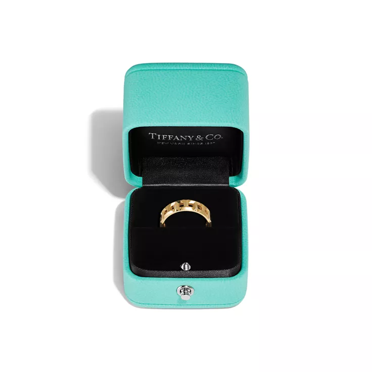 Tiffany T:True Wide Ring in Yellow Gold, 5
