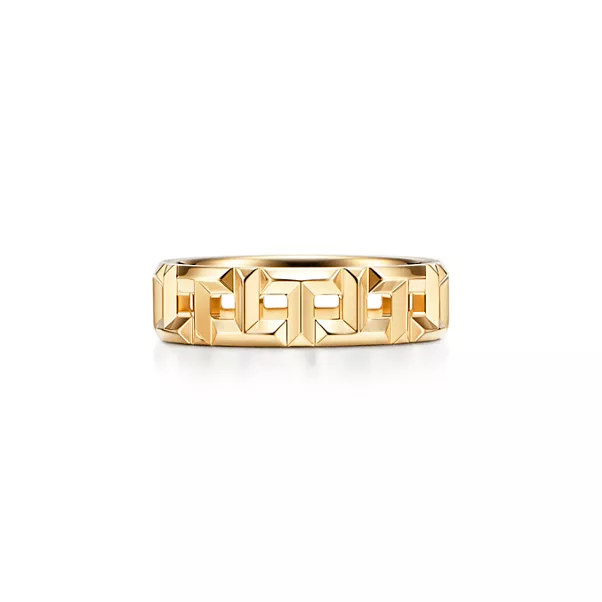 Bague True large en or jaune 18 carats