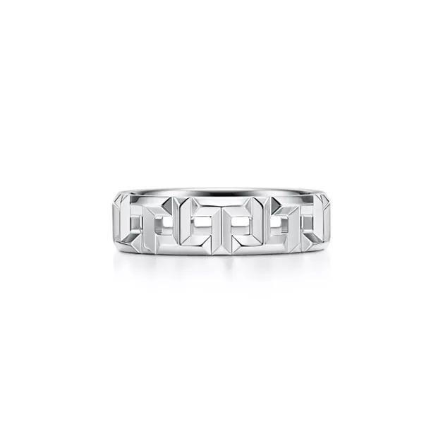 Tiffany T:True Wide Ring in White Gold image number 0